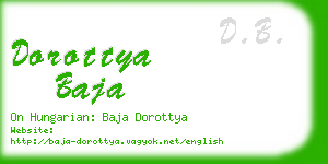 dorottya baja business card